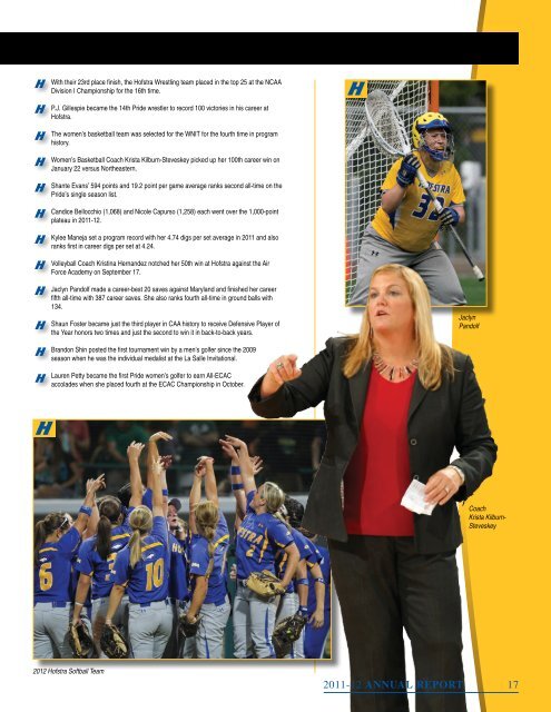 Hofstra Athletics 2011-12 Annual Report - GoHofstra.com