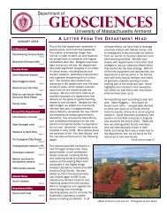 2004 Newsletter - UMass Geosciences - University of ...