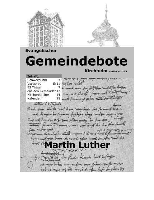 November 2005 - Gemeindebote