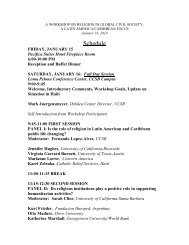 Schedule - Global and International Studies Program - University of ...
