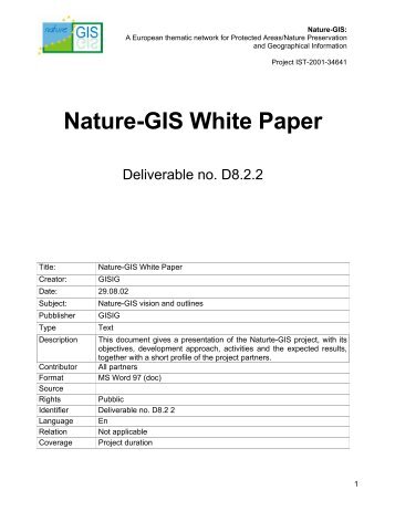 Nature-GIS White Paper