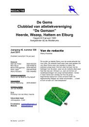 De Gems Clubblad van atletiekvereniging ?De Gemzen? Heerde ...