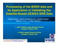 Taiping Zhang – Processing of the BSRN Data and its ... - GEWEX