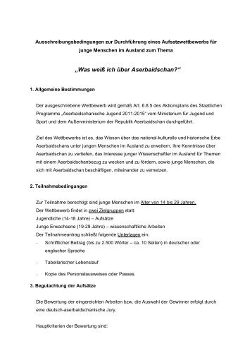 „Was weiß ich über Aserbaidschan?“ - Institut für ...