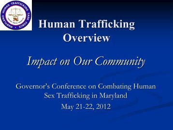 Human Trafficking - Governor's Office of Crime Control & Prevention ...