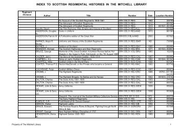 Scottish Regimental History - Glasgow Life