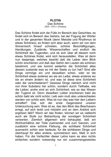 Plotin Über das Schöne - Geisteskind.de