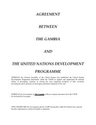 Standard Basic Assistance Agreement (SBAA) - UNDP The Gambia ...