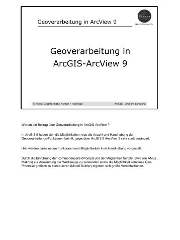 Geoverarbeitung in ArcGIS-ArcView 9