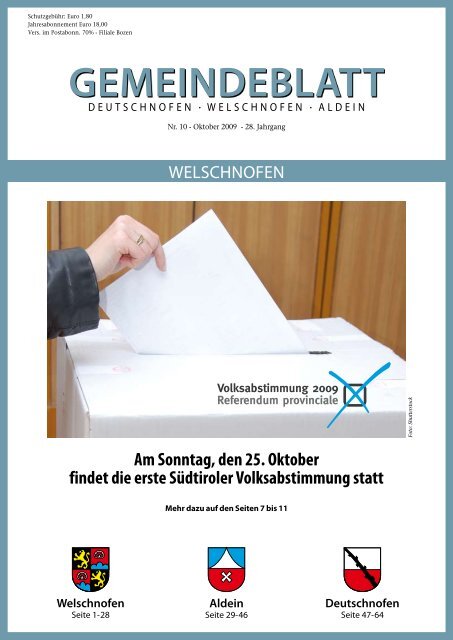 Gemeindeblatt Nr. 10 / 2009 (2,45 MB)