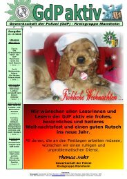 GdP aktiv Ausgabe 2008-12-19 - GdP Mannheim