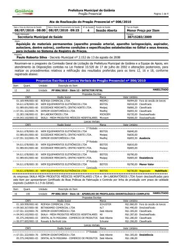 Seagate Crystal Reports - S241R - Prefeitura de Goiânia