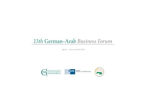 13th German-Arab Business Forum - Ghorfa