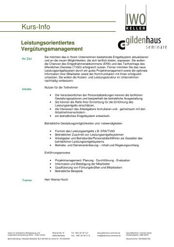 Kurs-Info - Gildenhaus Seminare