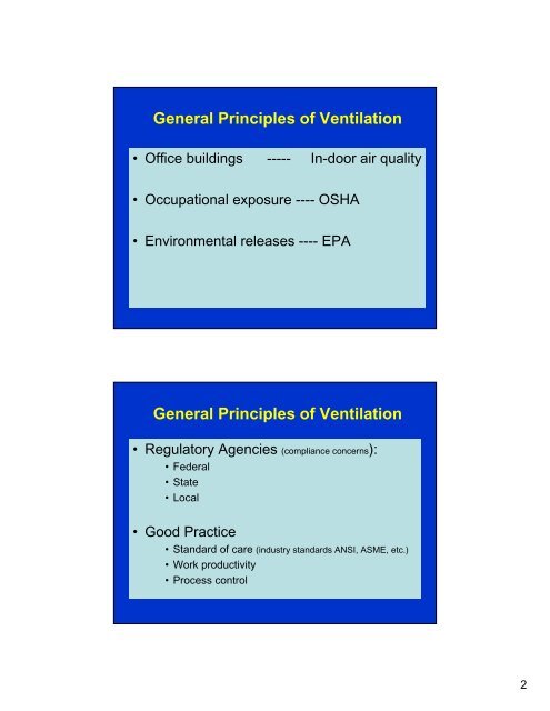 Ventilation Systems: Operation and Testing - GHDonline