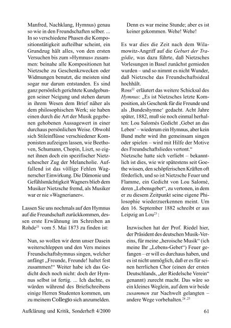 Friedrich Nietzsche zum 100. Todestag - Gesellschaft für kritische ...