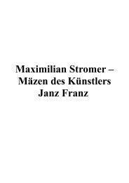 Maximilian Stromer – Mäzen des Künstlers Janz Franz