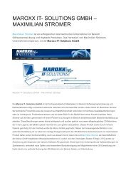 MAROXX IT- SOLUTIONS GMBH – MAXIMILIAN STROMER