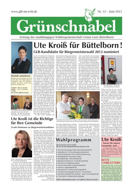 Grünschnabel Nr. 53 - GLB - Grüne Liste Büttelborn