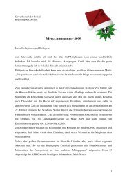 Mitgliederbrief 2009 - Coesfeld