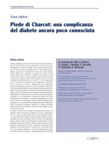 Piede di Charcot: una complicanza del diabete ancora poco ...