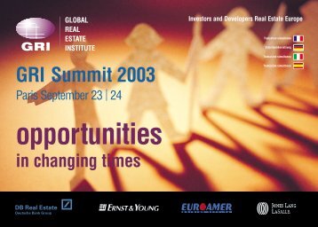 GRI Summit 2003 - Global Real Estate Institute