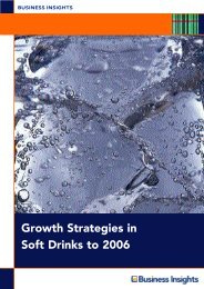 Growth Strategies in Soft Drinks to 2006 - Business Insights