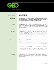 HEMATITE - GEO Drilling Fluids, Inc.