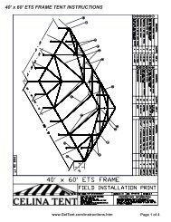 40' x 60' ETS FRAME TENT INSTRUCTIONS - Celina Tent