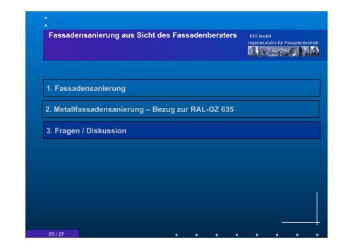 Fassadensanierung aus Sicht des Fassadenberaters KFF GmbH