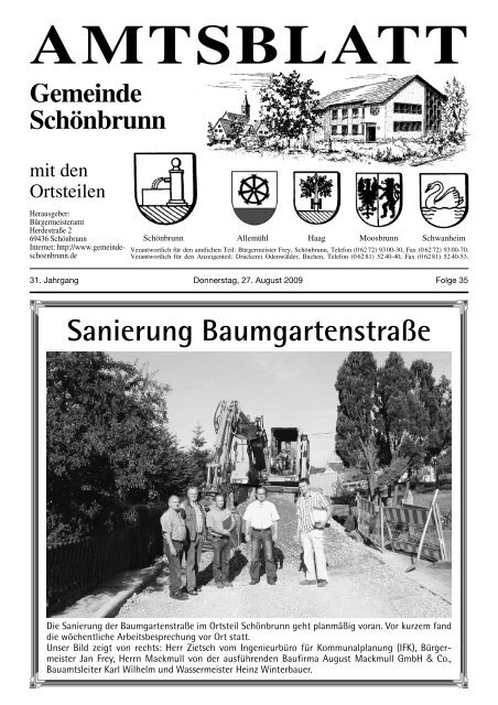 AMTSBLATT - Schönbrunn