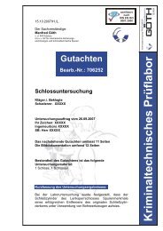 Gutachten Bearb.-Nr.: 706252 Schlossuntersuchung