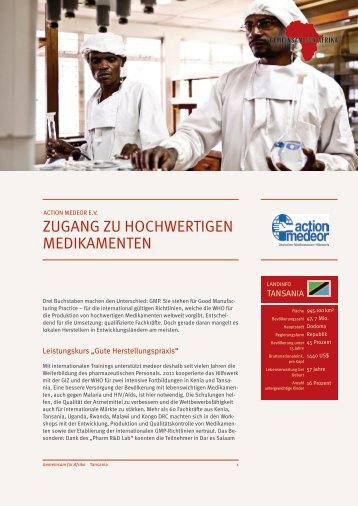 zugang zu hochwertigen medikamenten - Gemeinsam für Afrika