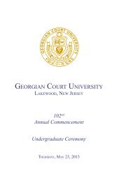 Undergraduate Commencement Program - Georgian Court University