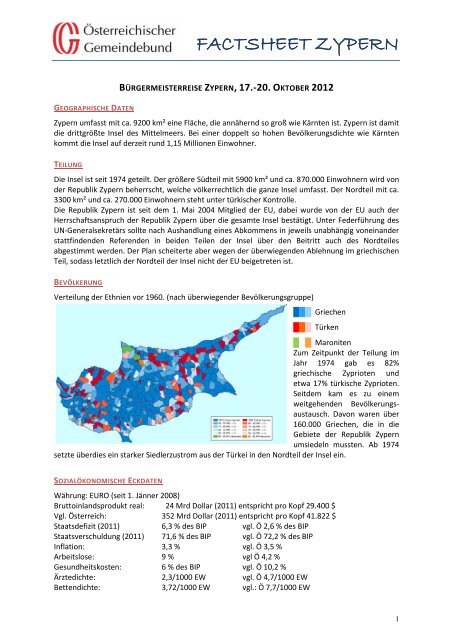 FACTSHEET ZYPERN - Österreichischer Gemeindebund