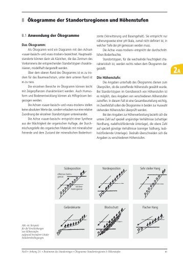 8 Ökogramme der Standortsregionen und Höhenstufen