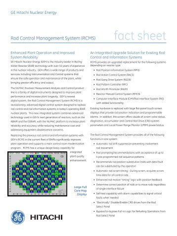 Rod Control Management System / PDF 310kb - GE Energy