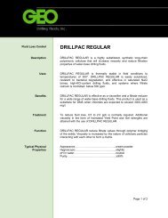 DRILLPAC REGULAR - GEO Drilling Fluids, Inc.