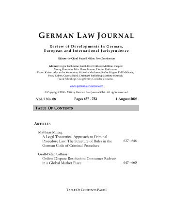 The German Law Journal