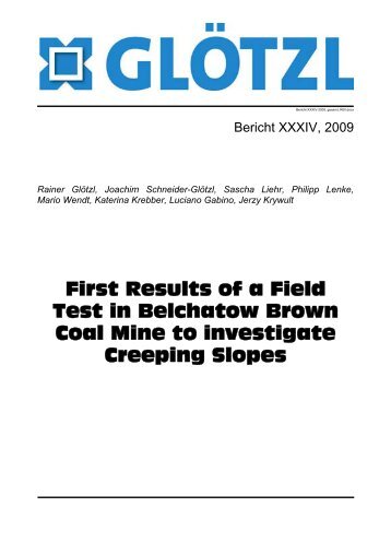 First Results of a Field Test in Belchatow Brown Coal Mine to ...