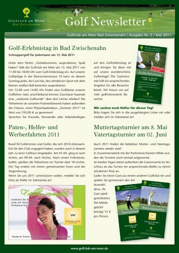 Newsletter Mai 2011 - Golfclub am Meer