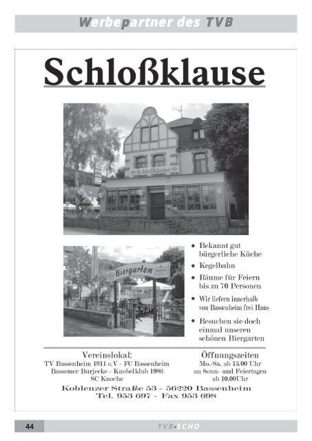 Jahrgang 27 Ausgabe 2 /2010 - TV-Bassenheim 1911