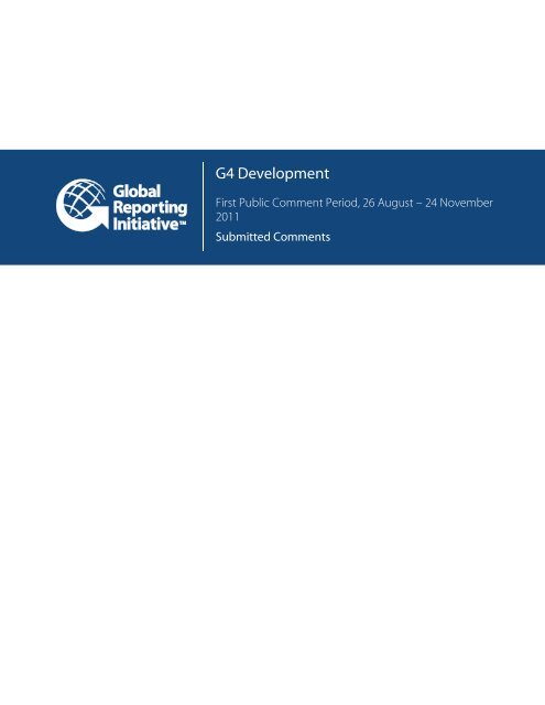 Comment - Global Reporting Initiative