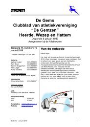 De Gems Clubblad van atletiekvereniging - De Gemzen