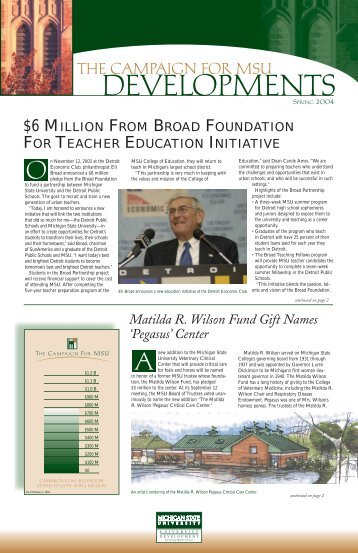 Spring 2004 - Giving to MSU - Michigan State University