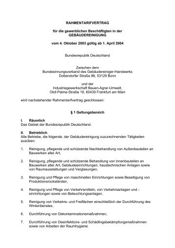 Rahmentarifvertrag für die Lohngruppen 2, 3, 4, 5, 7, 8, 9 (gültig ab 1 ...