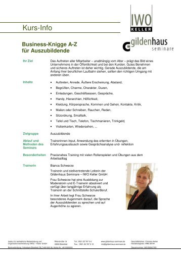 Kurs-Info - Gildenhaus Seminare