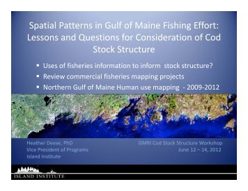 Presentation - Gulf of Maine Research Institute