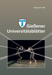 Universitätsblätter 2008 - Gießener Hochschulgesellschaft
