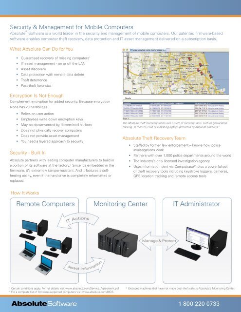 Theft Recovery, Data Protection & IT Asset Management